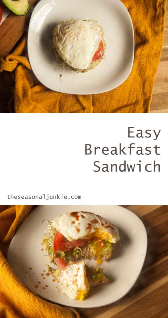 Easy Breakfast Sandwich- The Seasonal Junkie