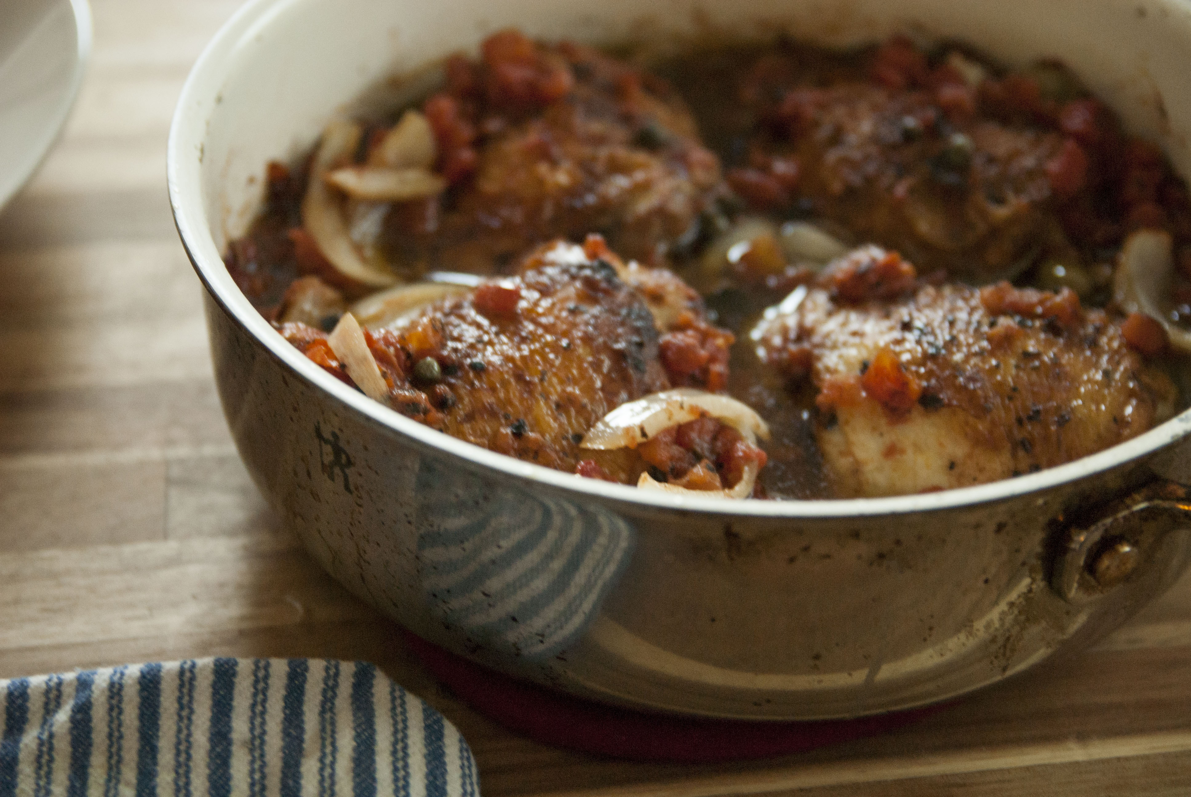 Braised Chicken Thighs with Tomato- The Seasonal Junkie