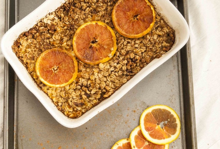 Cinnamon Orange Baked Oats Recipe- The Seasonal Junkie