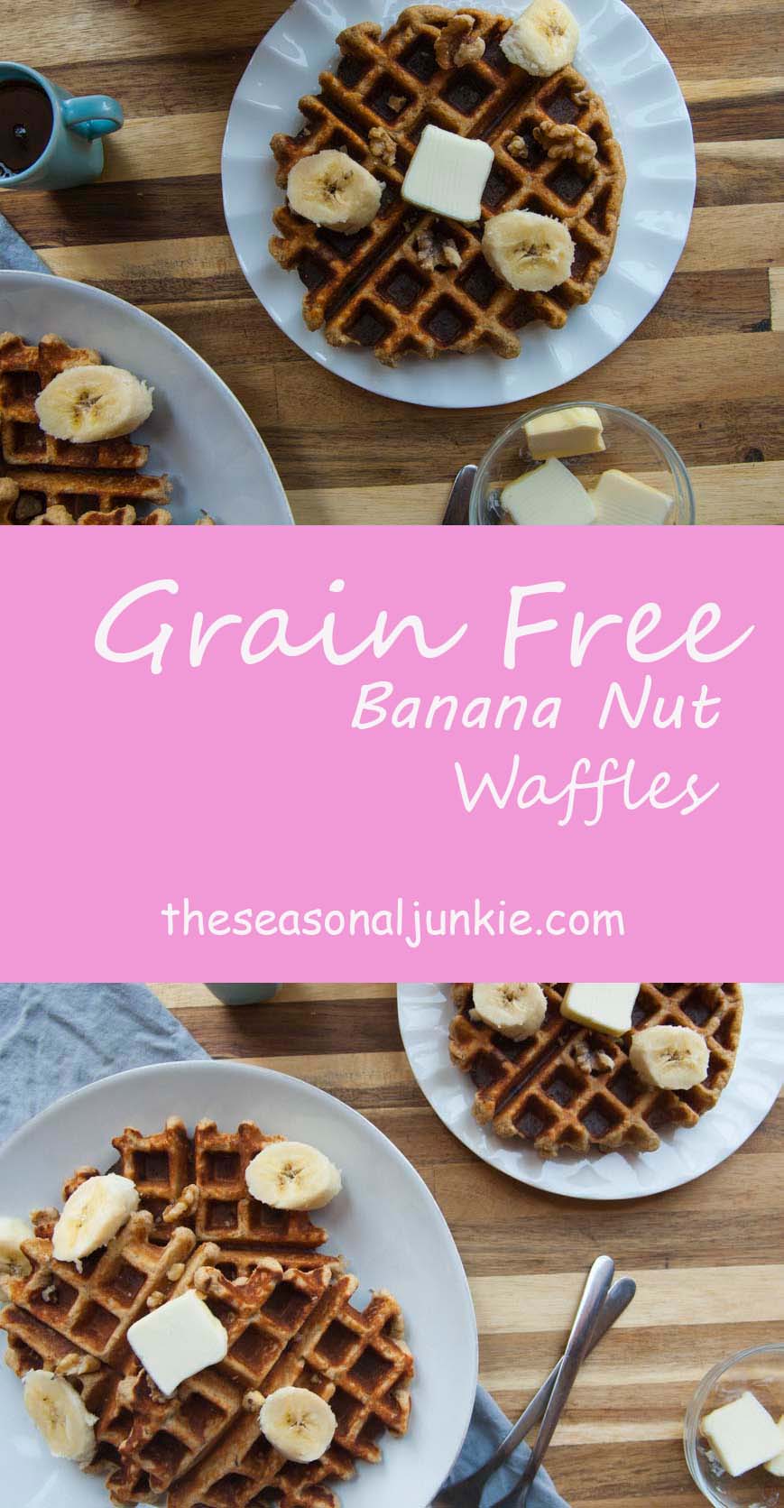 Banana Nut Waffles - The Seasonal Junkie