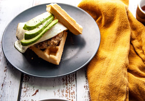 Paleo Waffle Breakfast Sandwich- The Seasonal Junkie