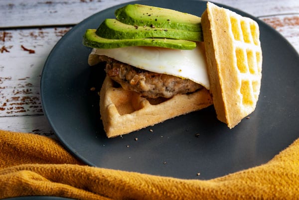 Paleo Waffle Breakfast Sandwich- The Seasonal Junkie