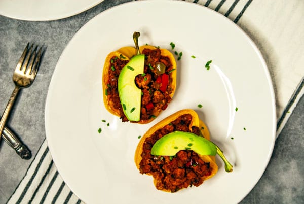 Sloppy Joe Stuffed Peppers- The Seasonal Junkie