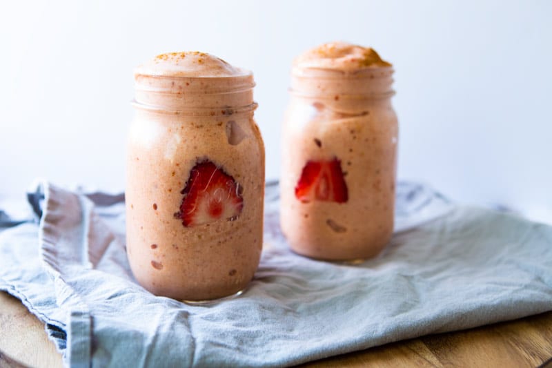 Paleo Strawberry Cauliflower Smoothie- The Seasonal Junkie