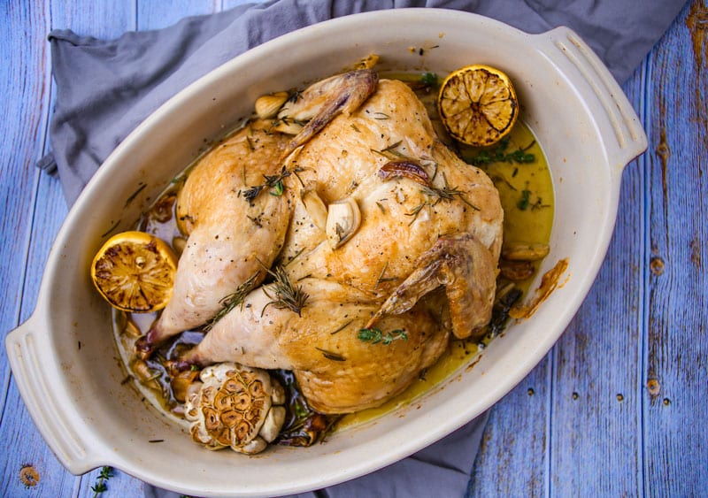 40 Clove Garlic Chicken- The Seasonal Junkie