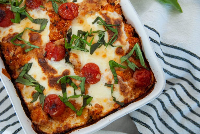 Baked Chicken Caprese Quinoa Casserole » The Seasonal Junkie