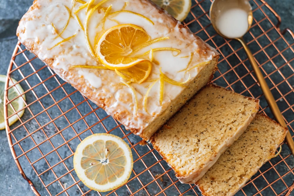Grain Free Lemon Poppy Seed Loaf Cake- The Seasonal Junkie