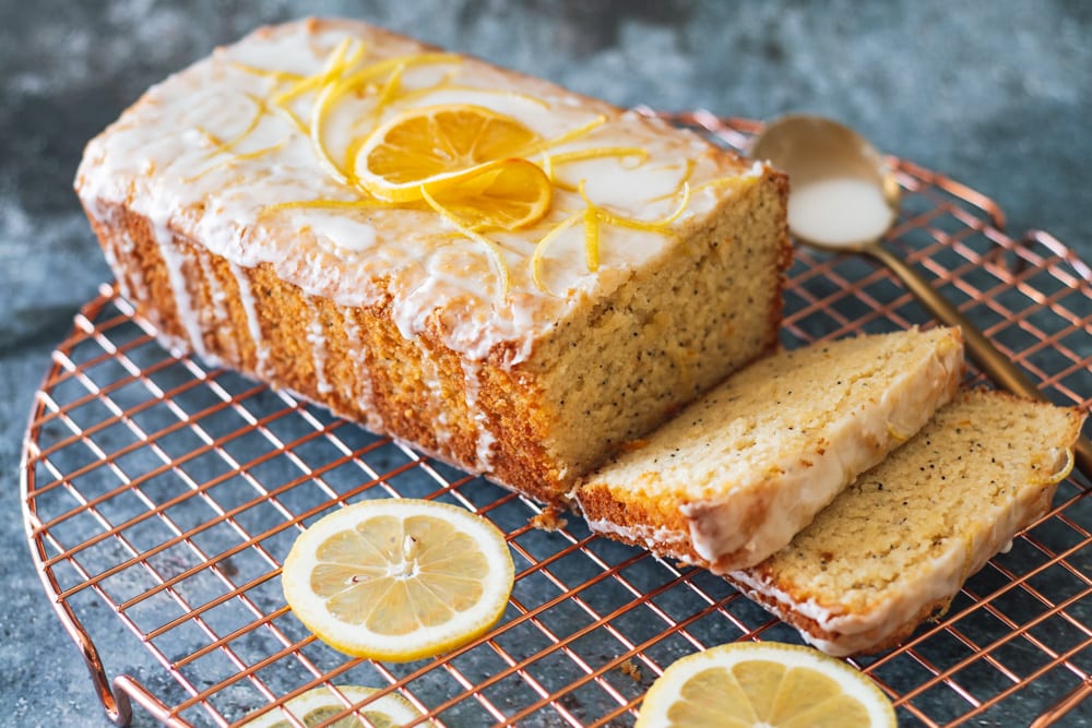 Grain Free Lemon Poppy Seed Loaf Cake- The Seasonal Junkie