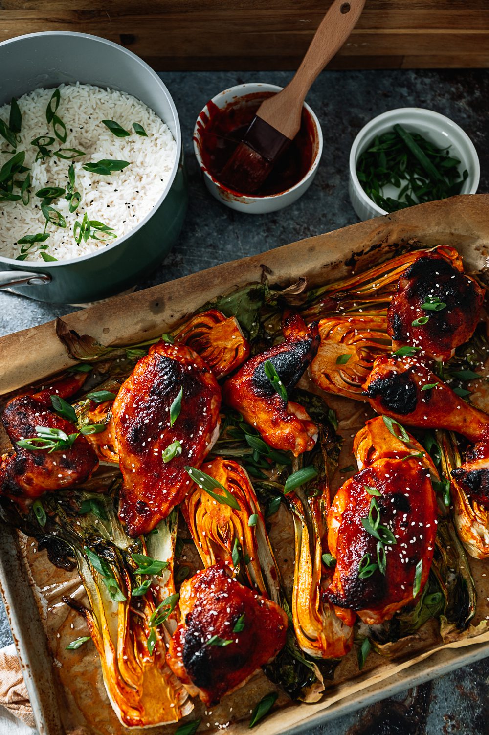 Sheet Pan Gochujang Chicken - The Seasonal Junkie