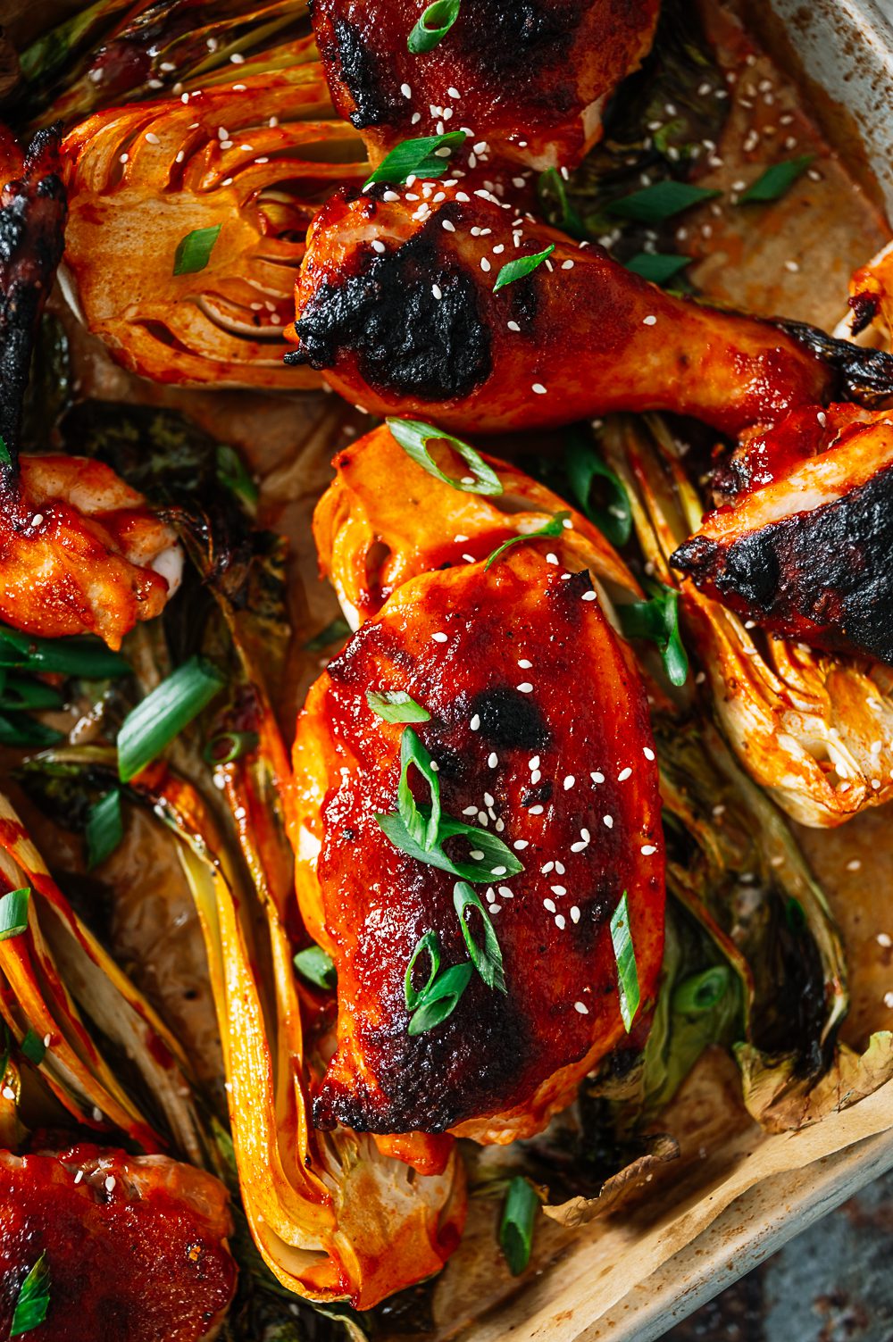 Sheet Pan Gochujang Chicken - The Seasonal Junkie