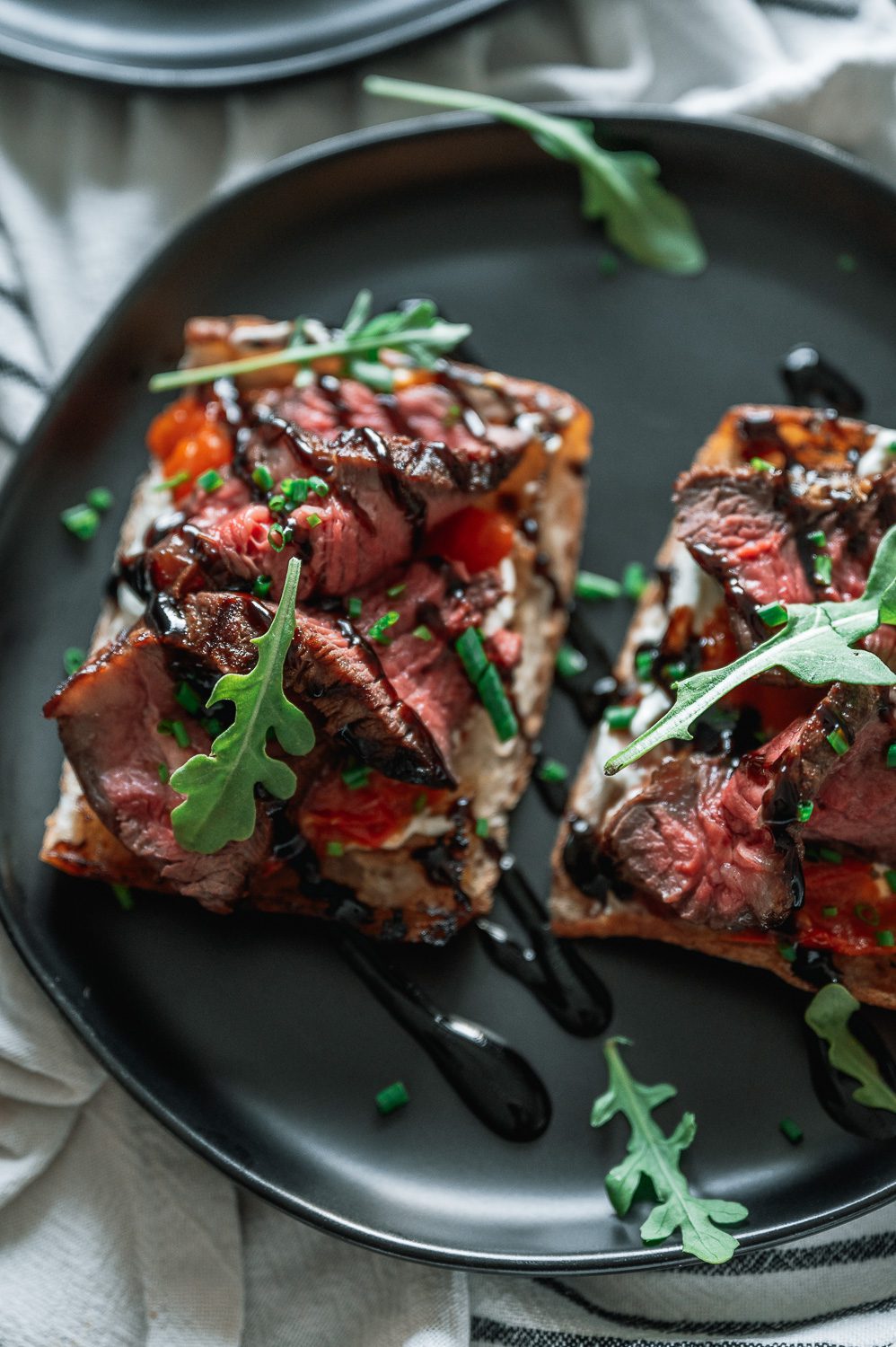 Balsamic Steak Tartines- The Seasonal Junkie