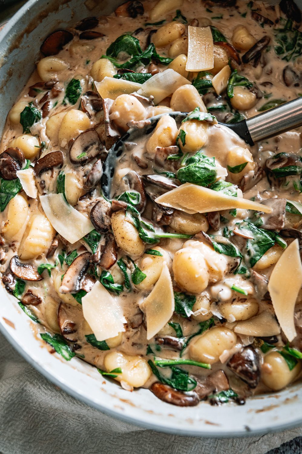 One Pot Creamy Mushroom Gnocchi The Seasonal Junkie