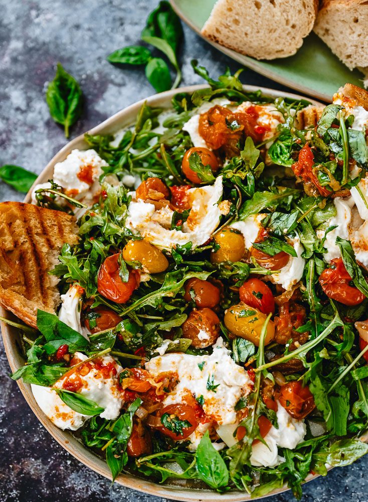 Roasted Tomato and Burrata Salad